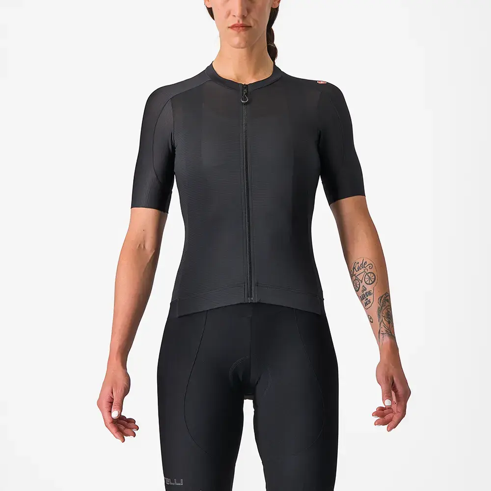 Castelli Espresso Fietsshirt Korte Mouwen Zwart Dames