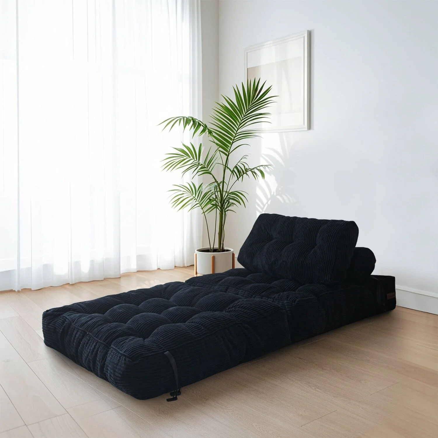 8 Corduroy Folding Couch Sofa Bed,Single