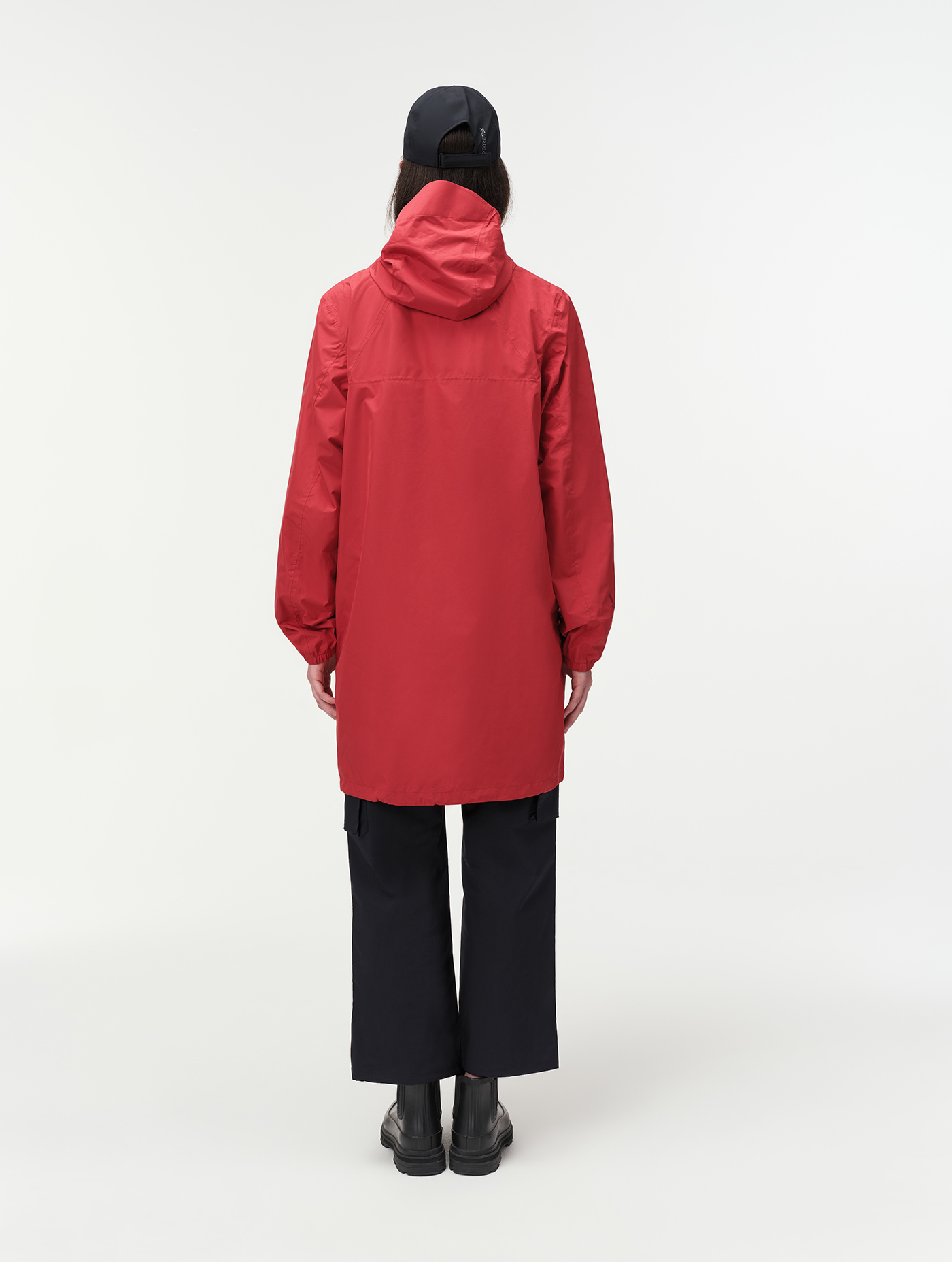 Rainpack 90 : Imperméable mixte coupe-vent MTD , long et pliable GRENAT