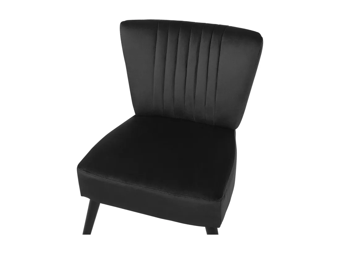 Fauteuil VAASA Velours Noir
