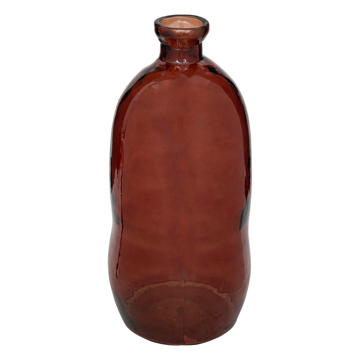 VASE BOUTEILLE ULY VERRE RECYCLE AMBRE H.73CM