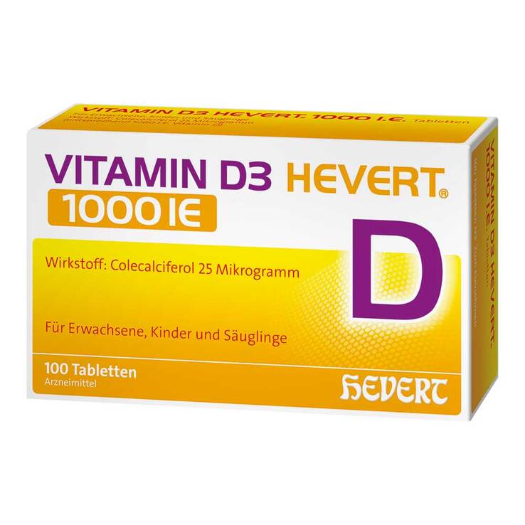 Vitamin D3 Hevert 1000 I.E. Tabletten, 100 St