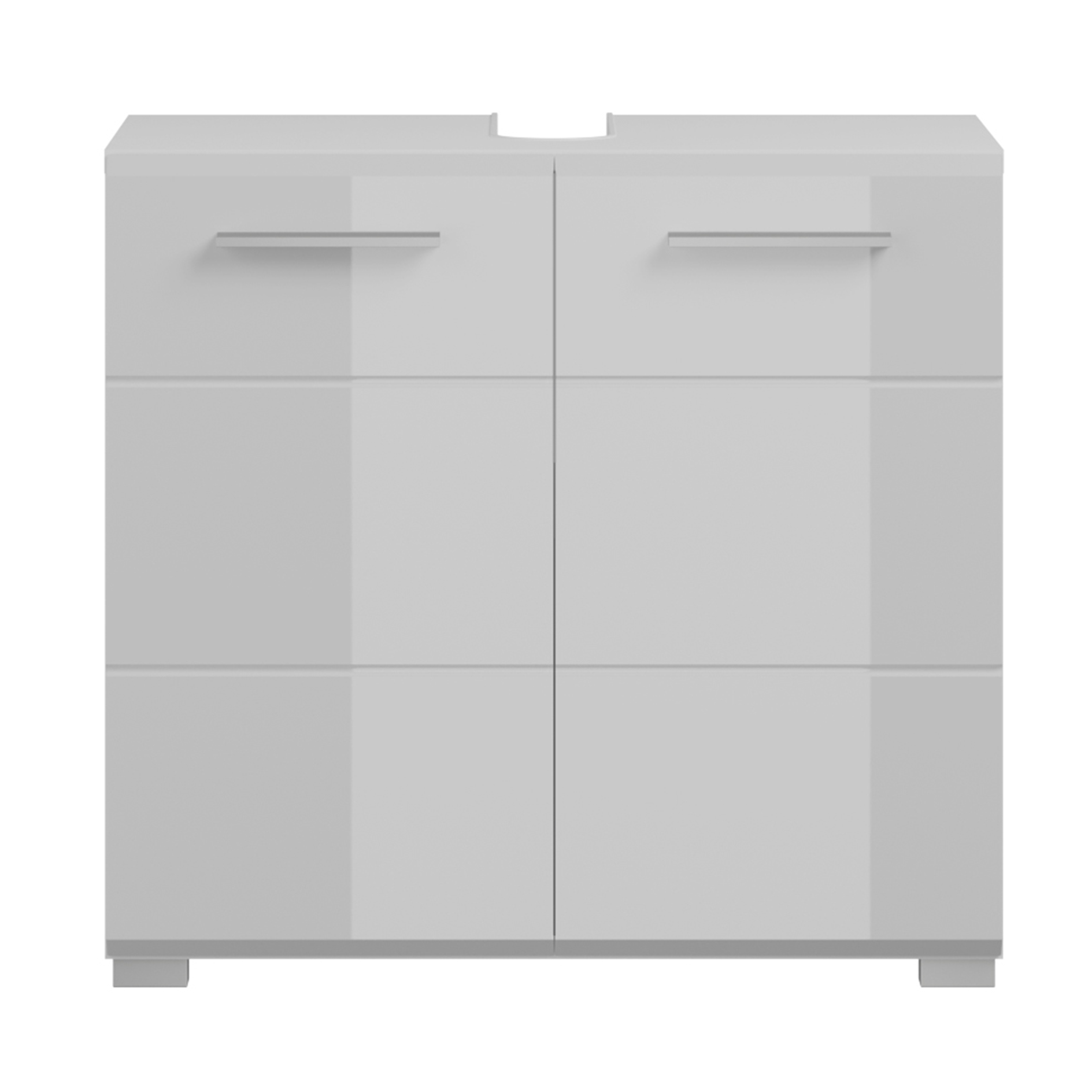 Waschbeckenunterschrank LINA - weiß Hochglanz-weiß - 60 cm