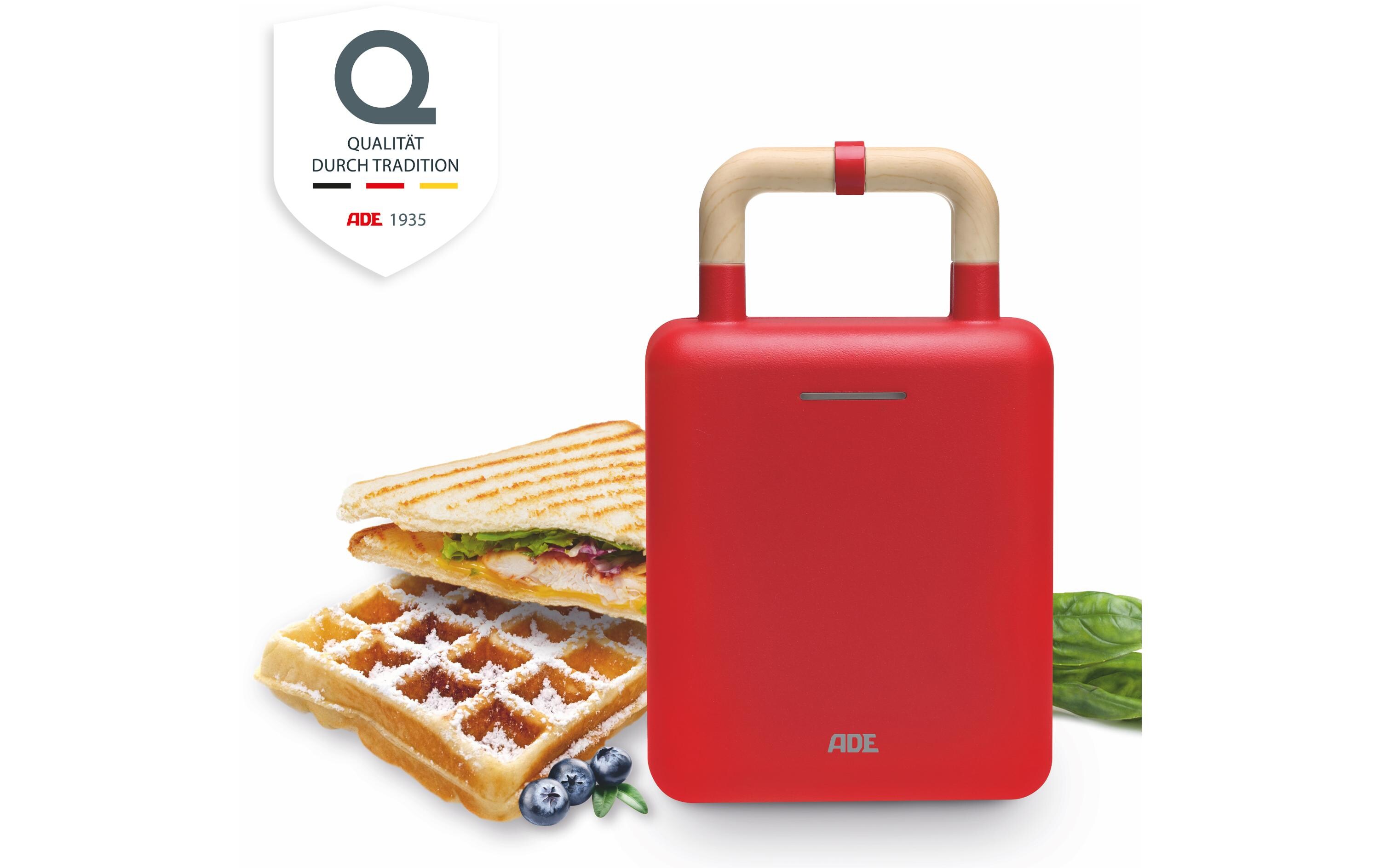 Waffeleisen RotWaffeleisen mit Sandwichmaker