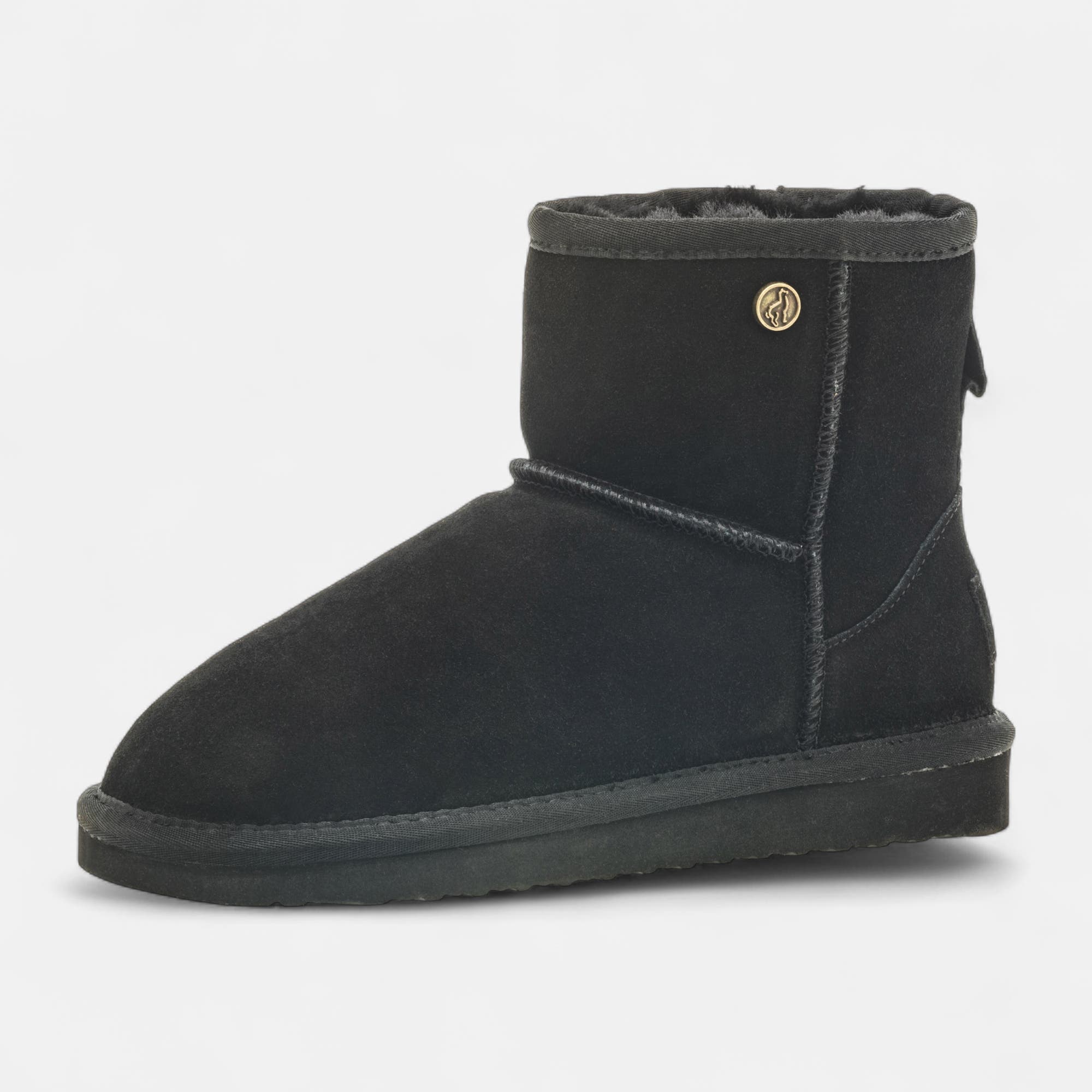 Boots Femme en cuir noir