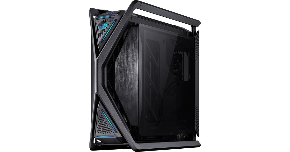 ASUSROG Hyperion GR701 BTF Edition big tower behuizing  (Zwart | 4x USB-A | 2x USB-C | RGB | Tempered Glass)