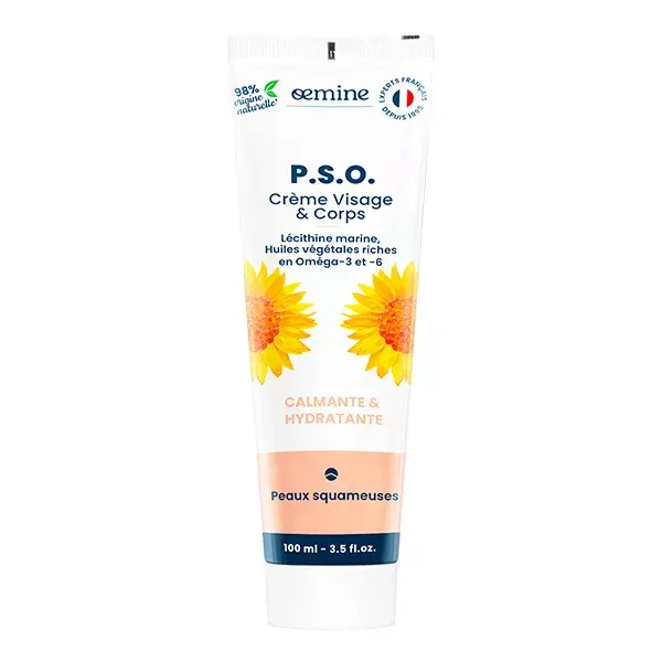 Creme hidratante Oemine PSO com lecitina marinha para pele seca 100ml