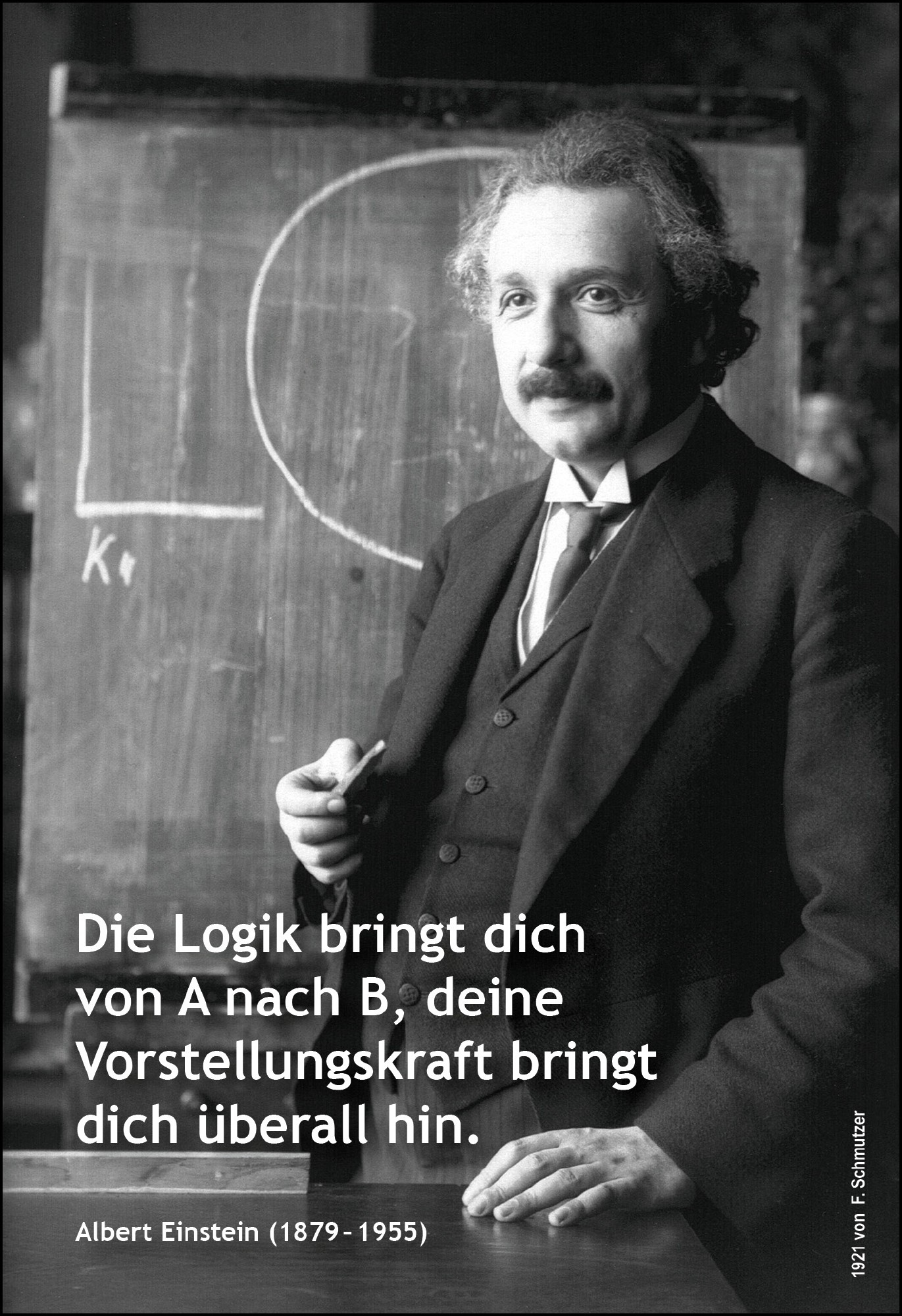 Postkarte 'Die Logik bringt dich von A nach B...' günstig bestellen