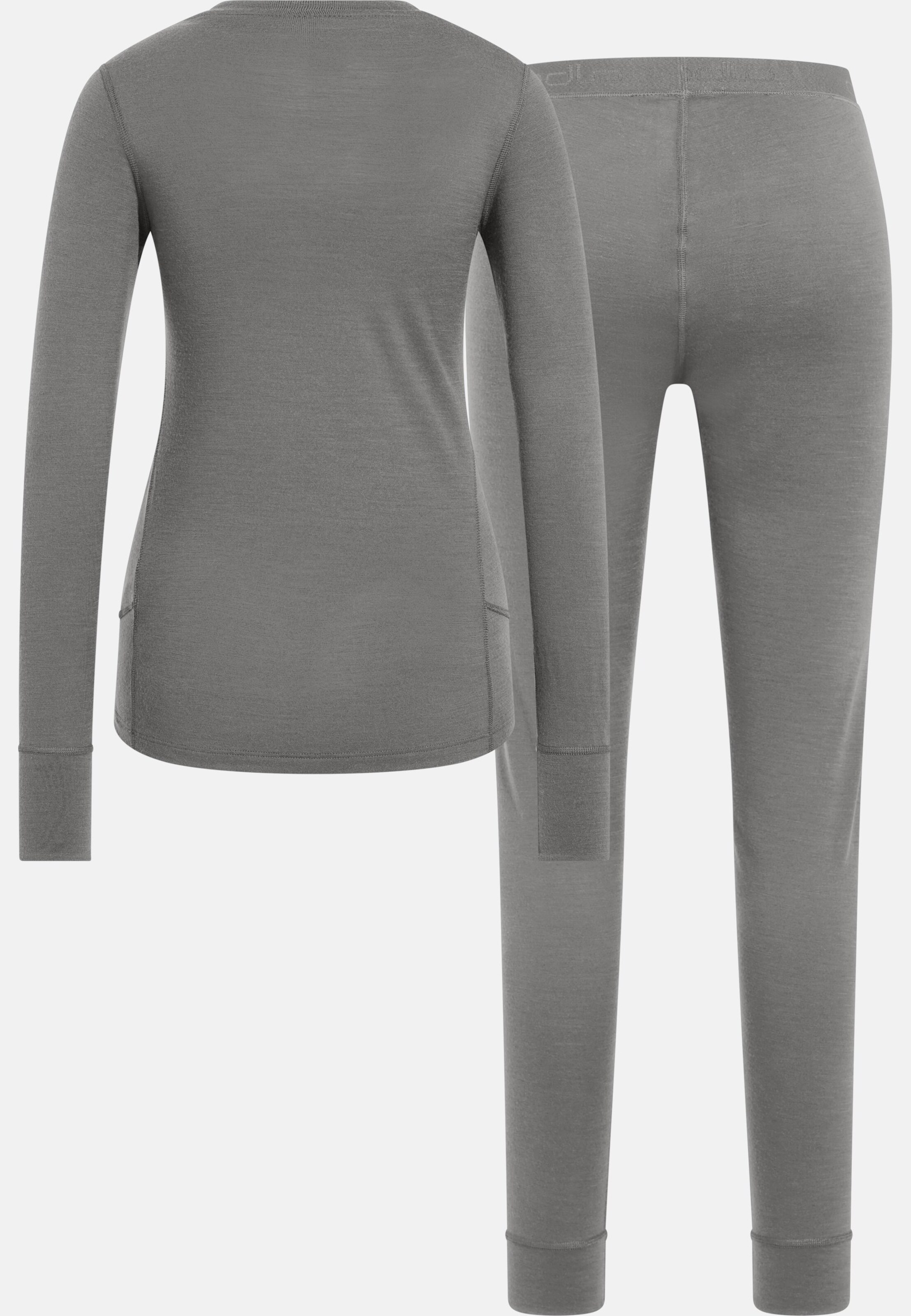 Natural Merino 200 Base layer Set in grey melange