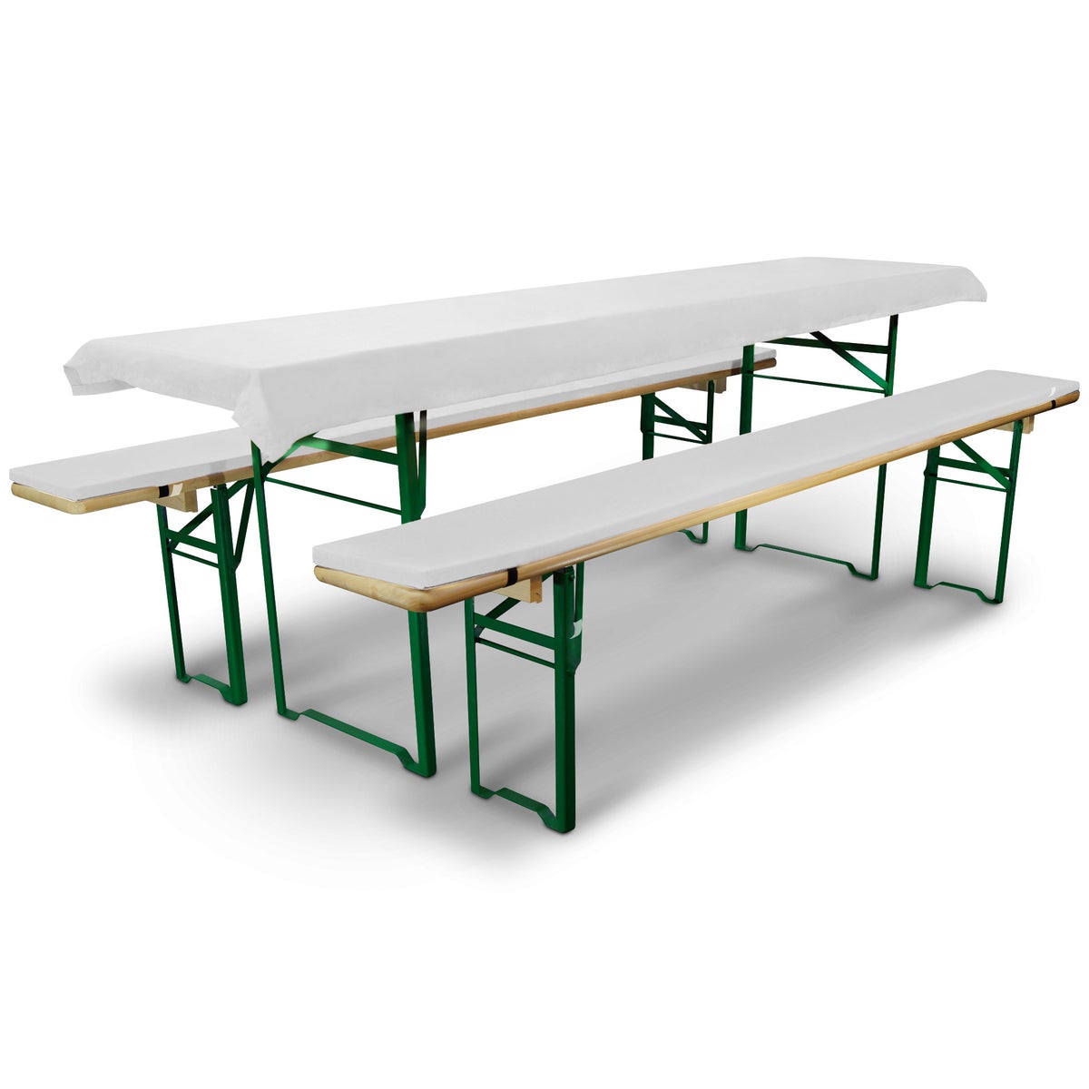 Beautissu Comfort XS Bierbankkussen 70cm Wit (3-delige set)