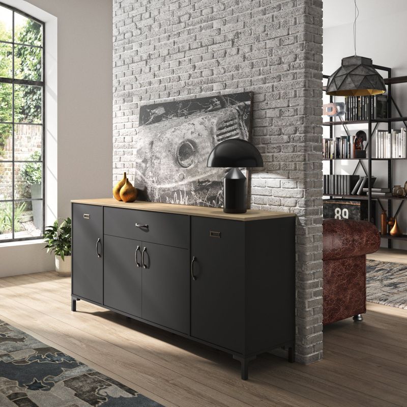 Diagone - Dressoir - Antraciet - MDF - 180x40x82 cm