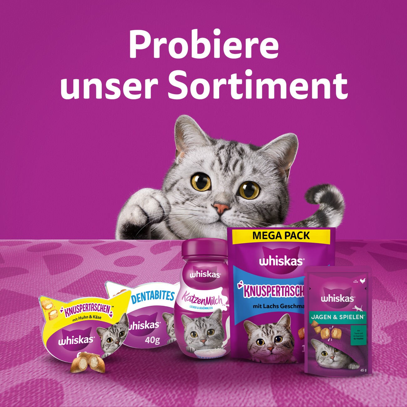 Whiskas Snack Pounce & Play mit Huhn 8x45 g