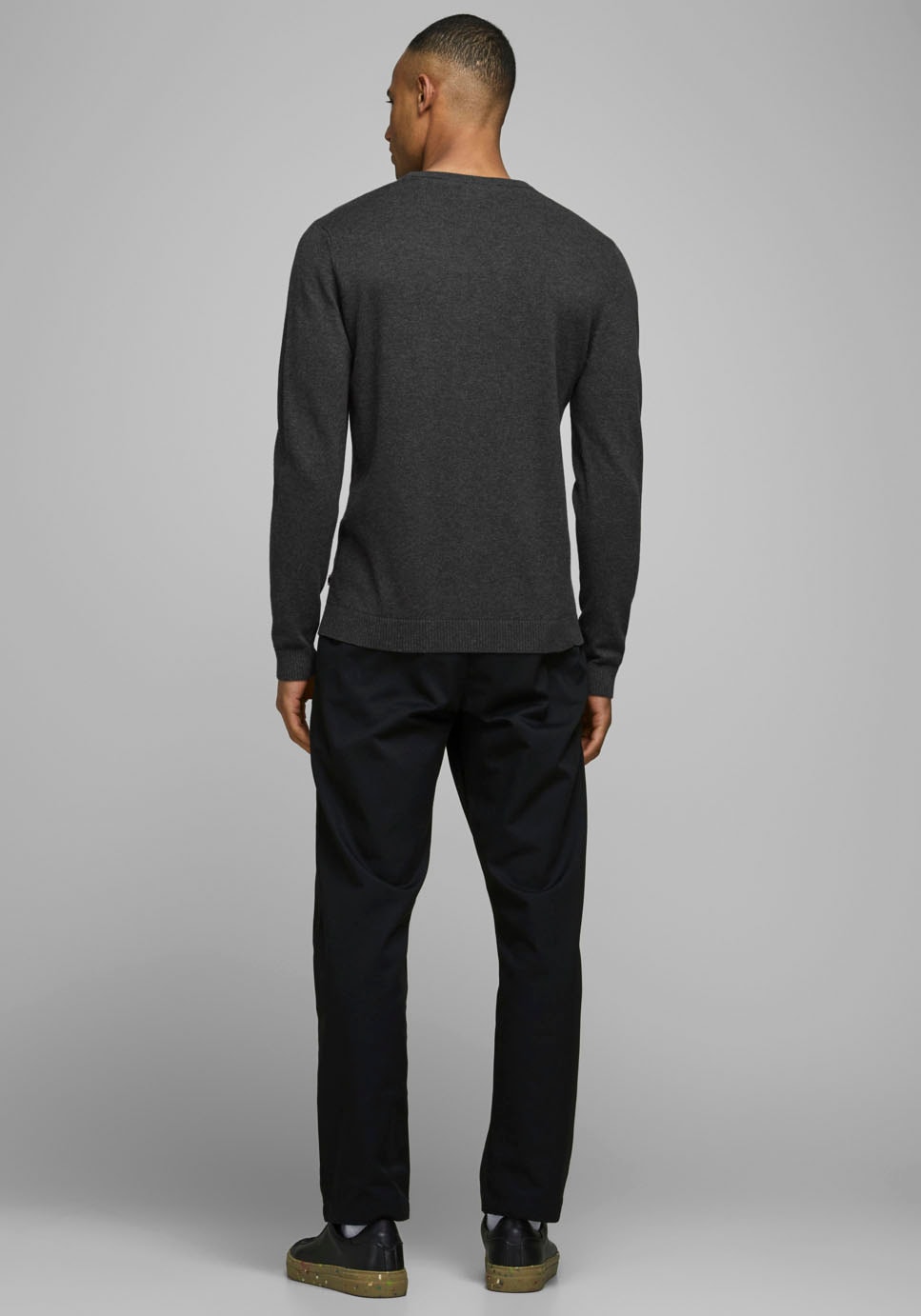 Jack & Jones Rundhalspullover »JJEBASIC mit Rundhals, ideal für Job und Freizeit«, unifarben, modisch, slim fit, Baumwolle, Rundhals