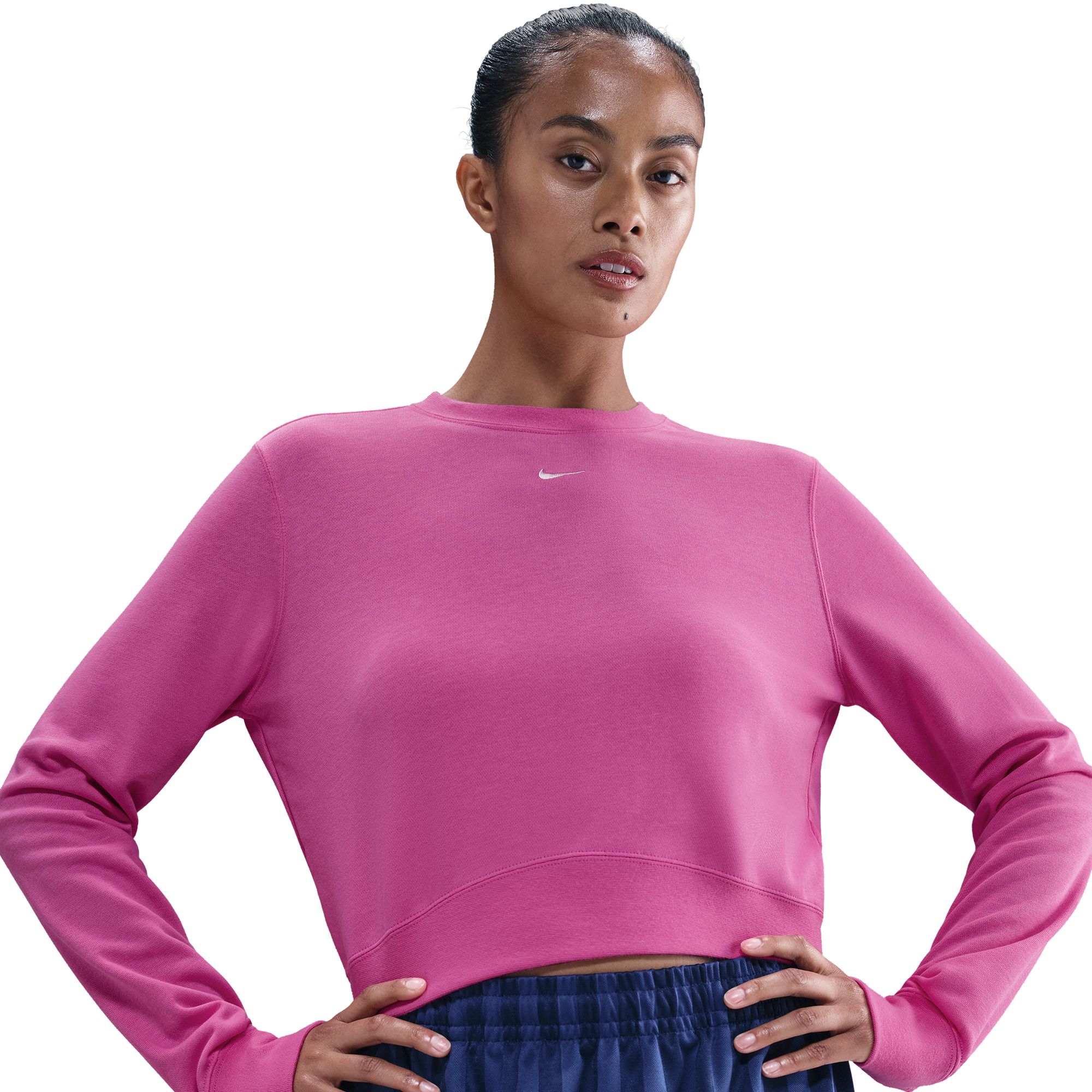 Sportswear Chill Terry Crew-Neck Dame 675/Playful Pink/Sail