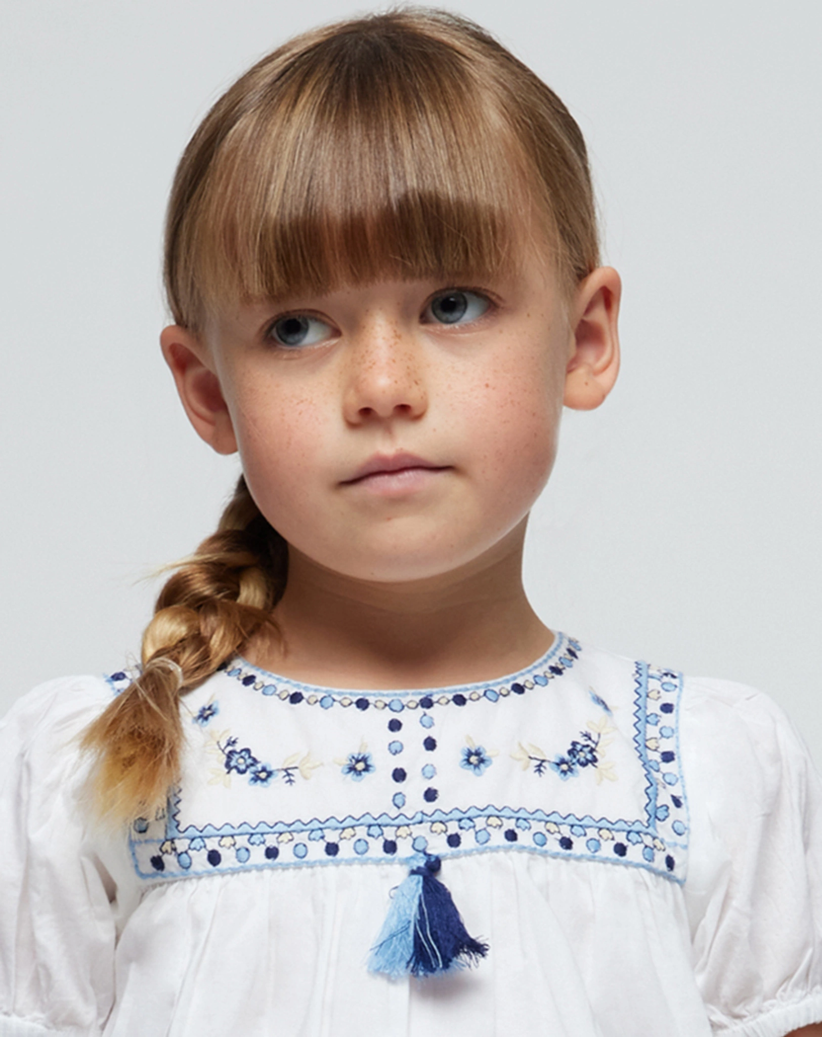 Kurzarm-Bluse CHLOE in weiß