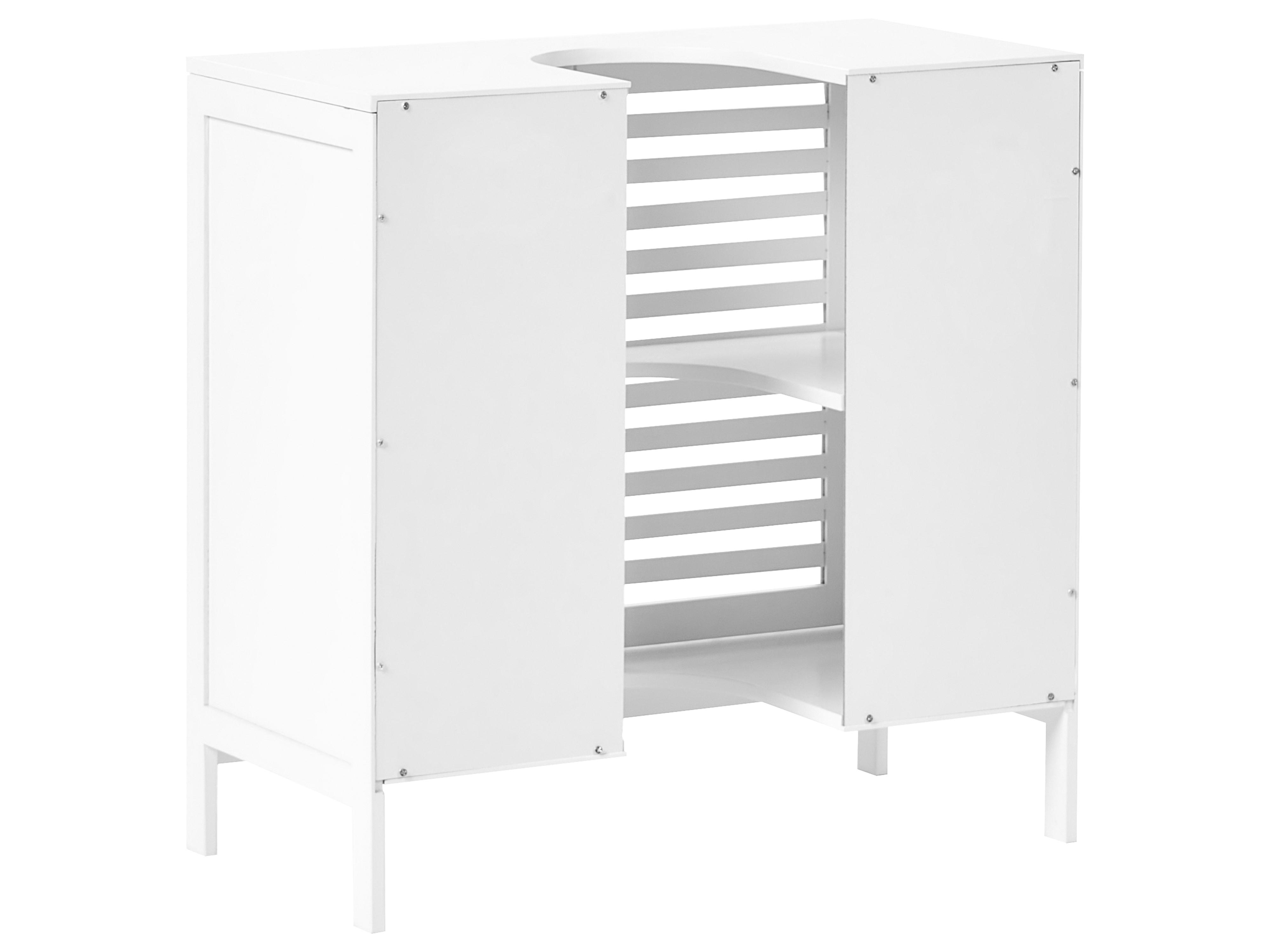Wastafelkast MISSOULA Bamboehout 60 cm Wit