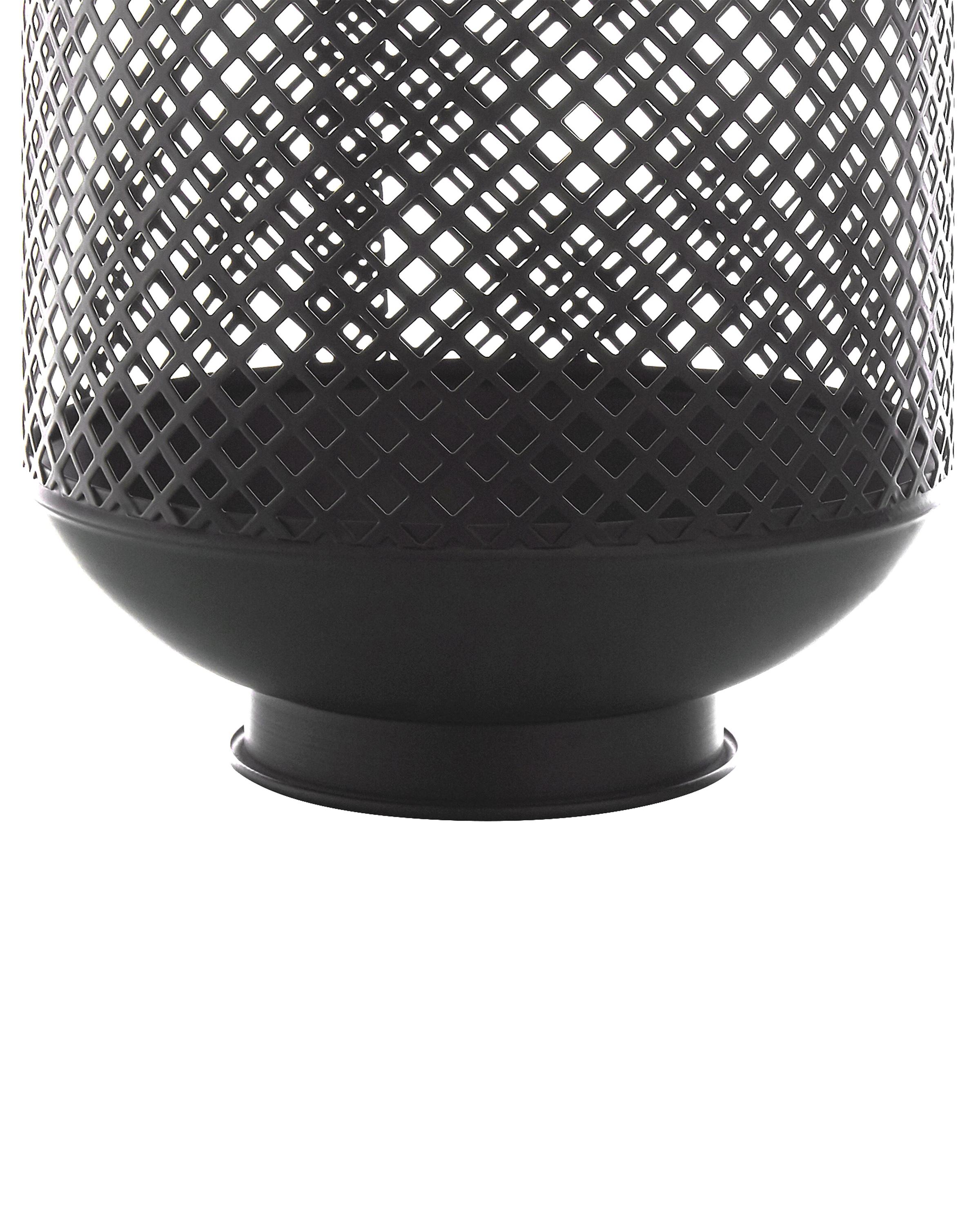 Lantaarn CORON Metaal 34 cm Zwart