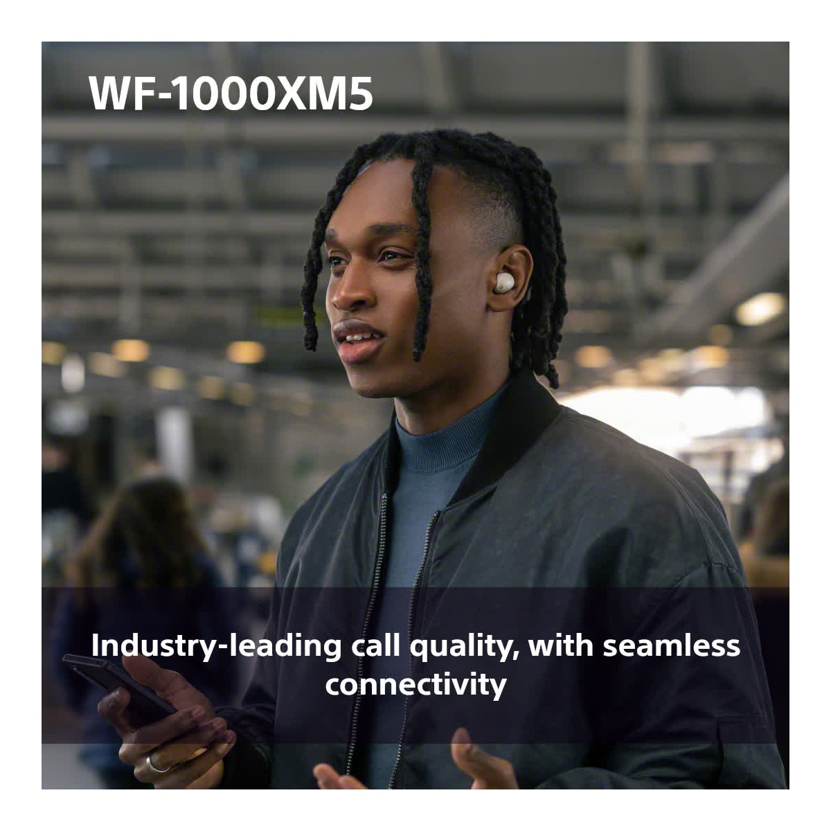 Sony WF-1000XM5 helt trådløse in-ear hodetelefoner (sølv)