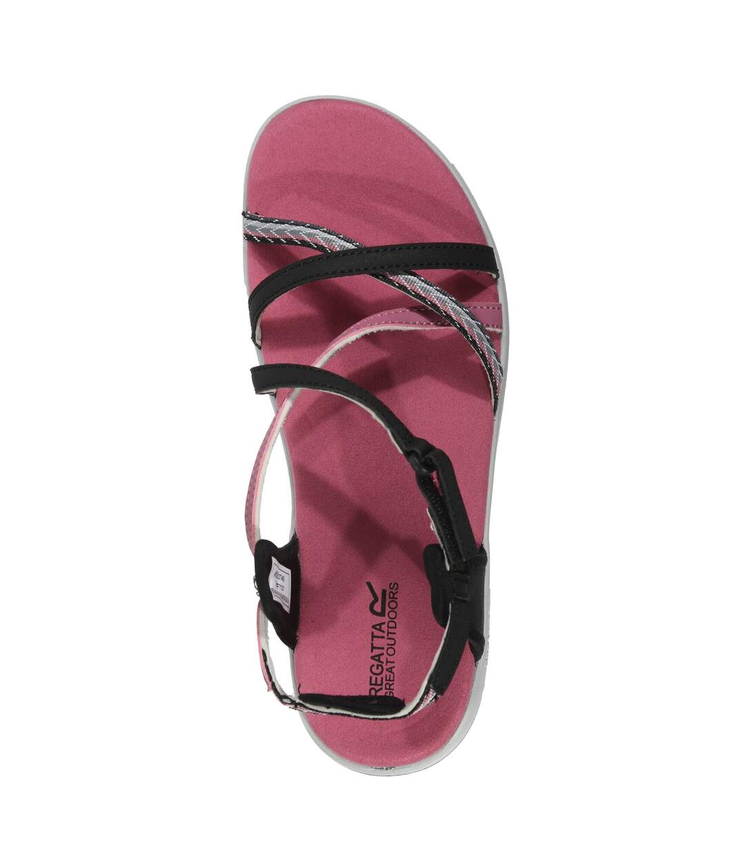 Regatta - Sandales SANTA ROMA - Femme (Noir / Rose clair vif) - UTRG7546