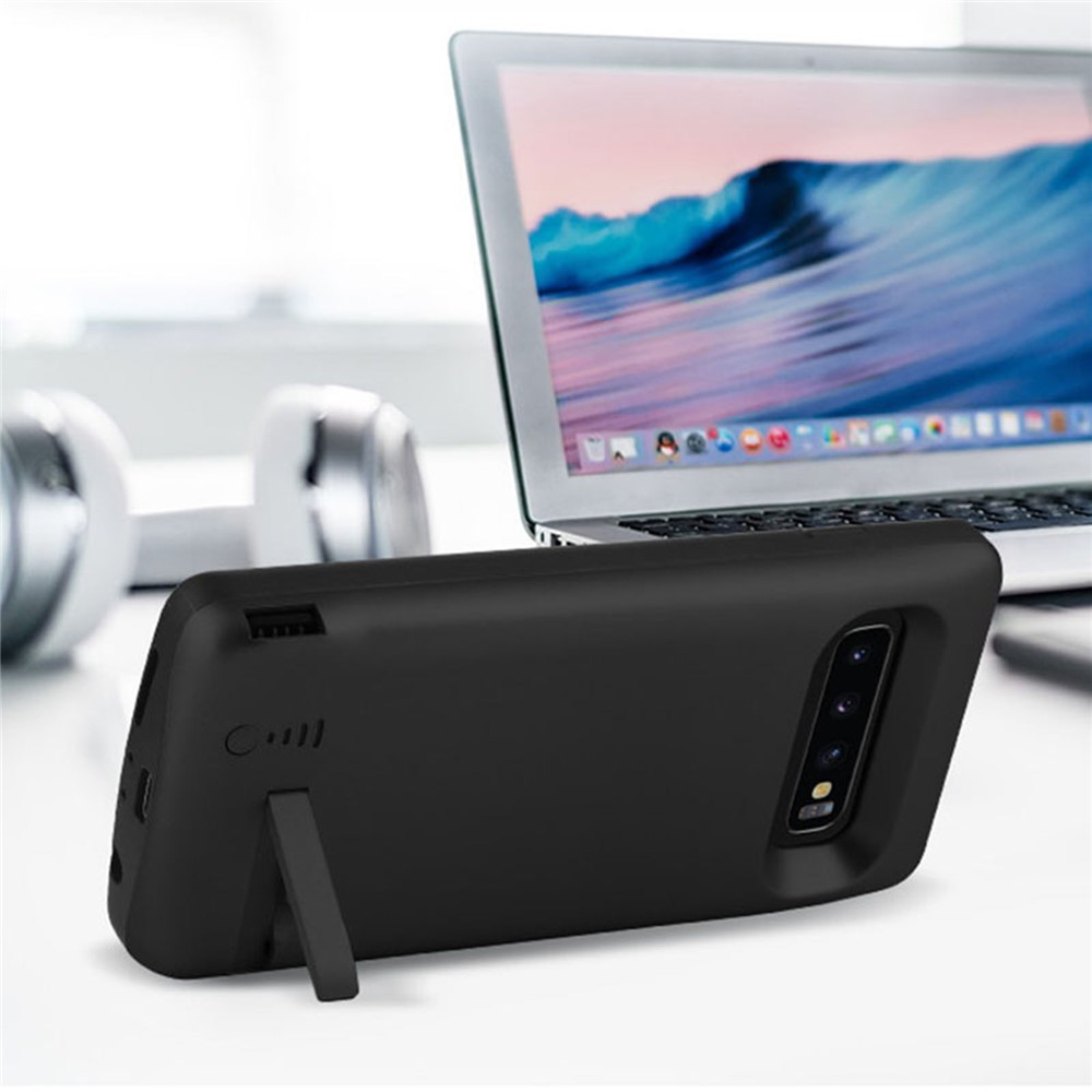 Samsung Galaxy S10 Backpack Akku Case Schutzhülle mit Kickstand (6000mAh) - Schwarz