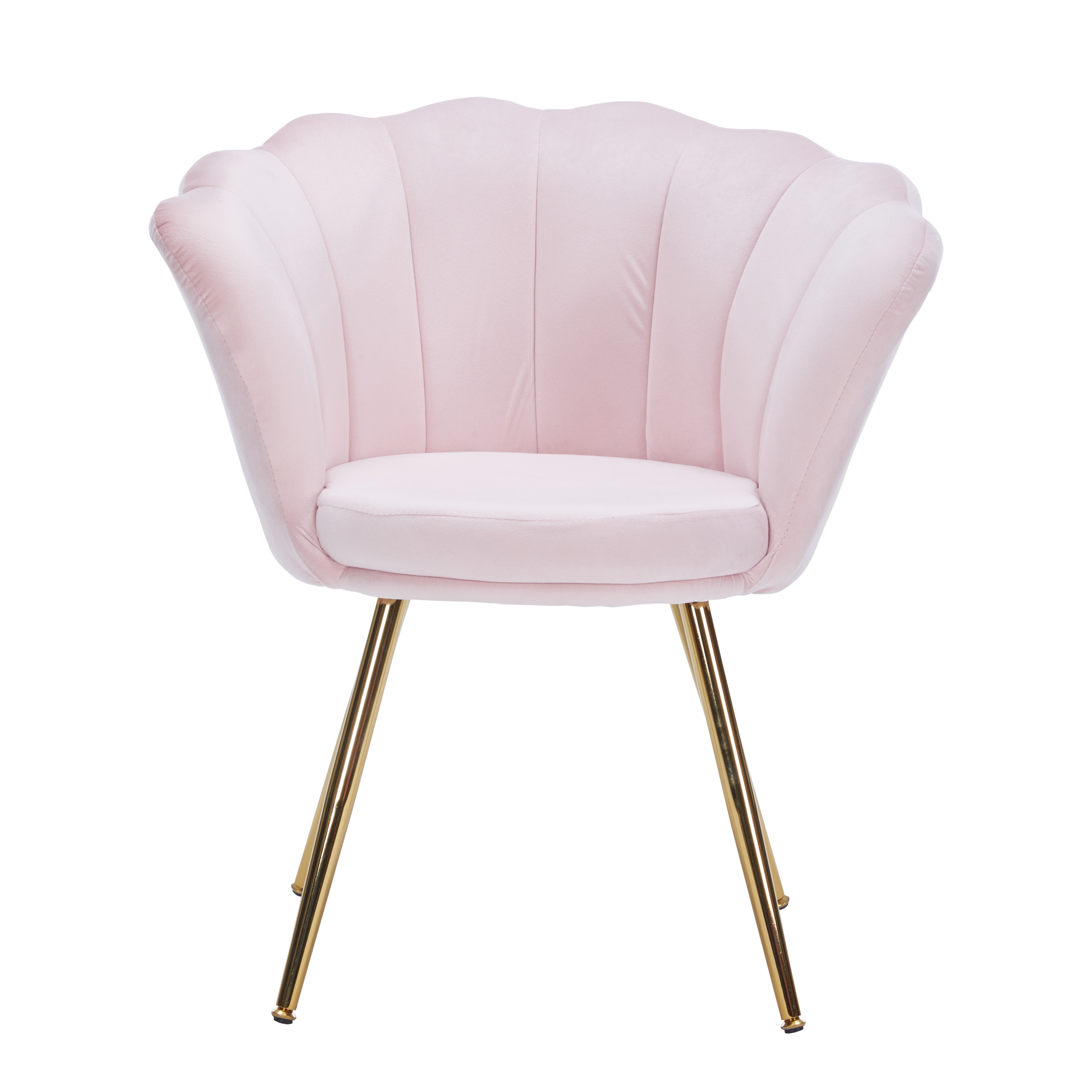 Sessel Samt SHELLY rosa/gold