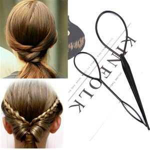 (48-tlg. Set) Frisur Dutt Maker Flecht Hilfe Haargummis / Clips Diverse Styling Hilfsmittel - Schwarz