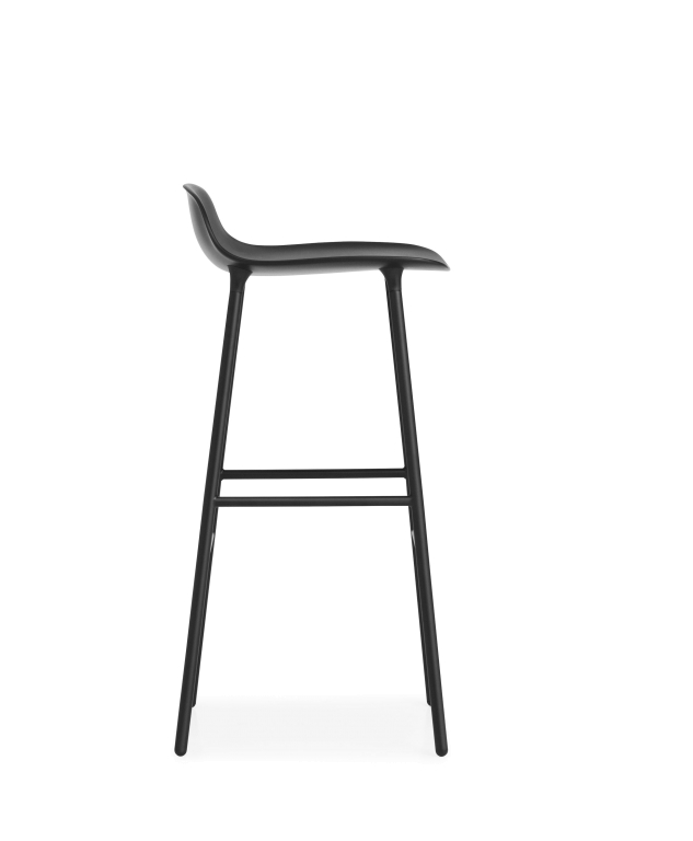 Normann Copenhagen Form Barstool barkruk 65 cm met stalen onderstel zwart