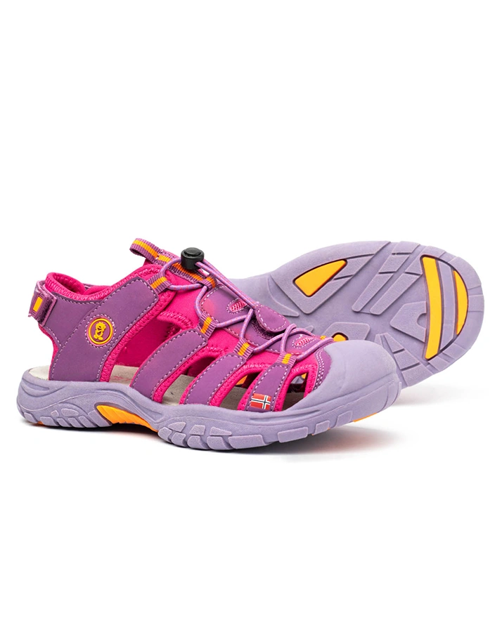 Trekking-SandaKids KVALVIKA in dark rose/orange