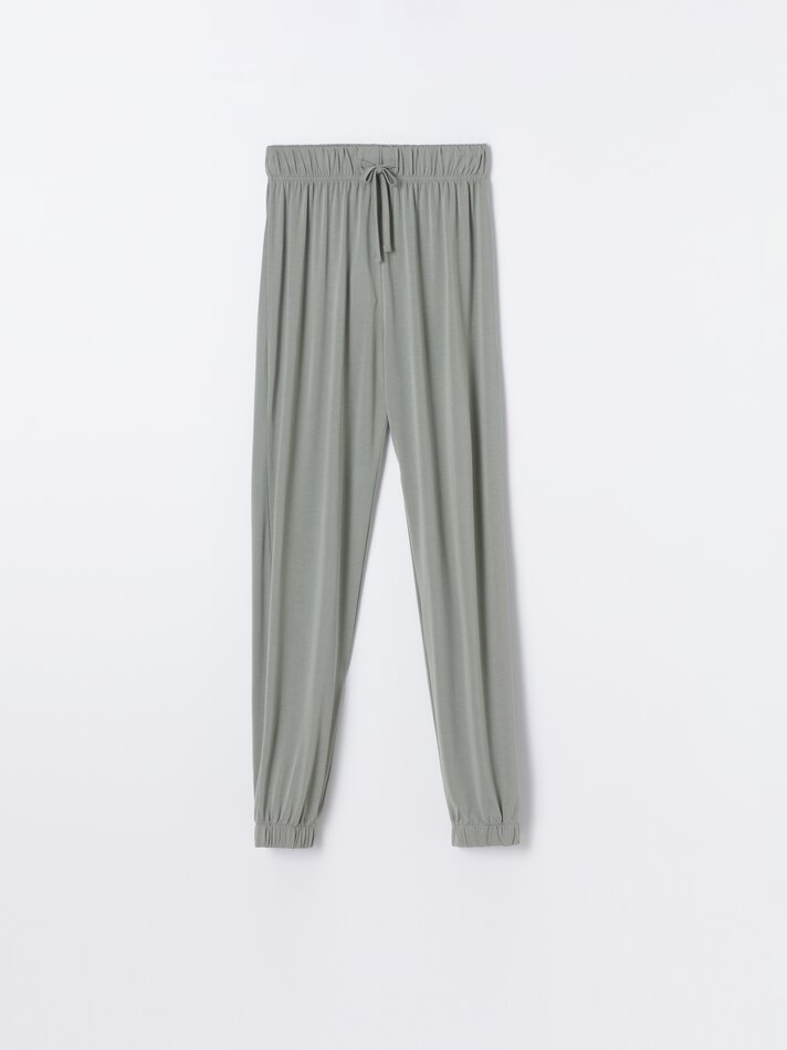 Calça jogger fluida - Verde Musgo