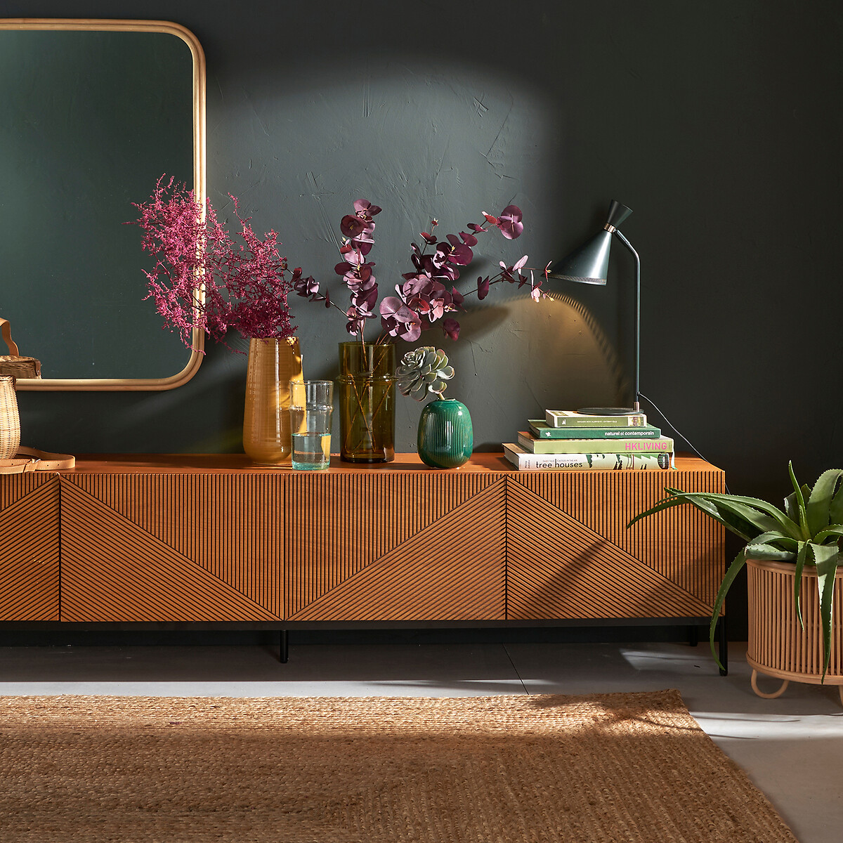 LA REDOUTE INTERIEURS<br>Candeeiro de mesa em metal ferroso, Farria
