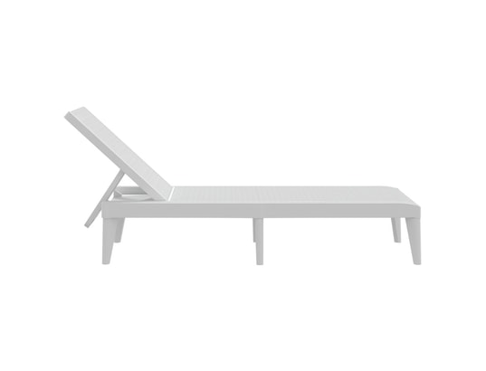 VIDAXL - Bain de soleil Chaise longue blanc 186x60x29 cm pp