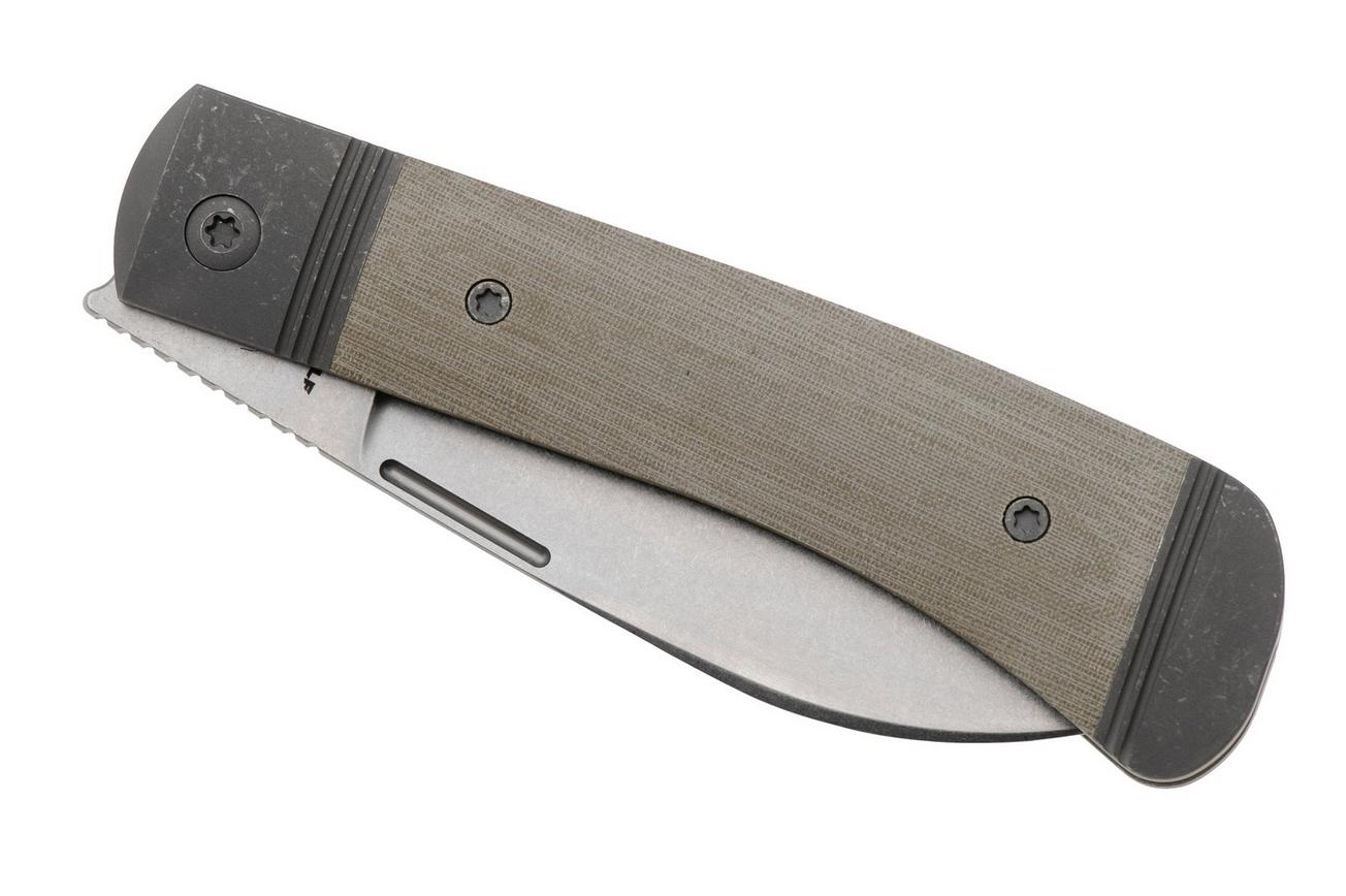 Jack Wolf Diamondback Jack DIAMO-01-LIN-MIC-GRN Green Linen Micarta, zakmes