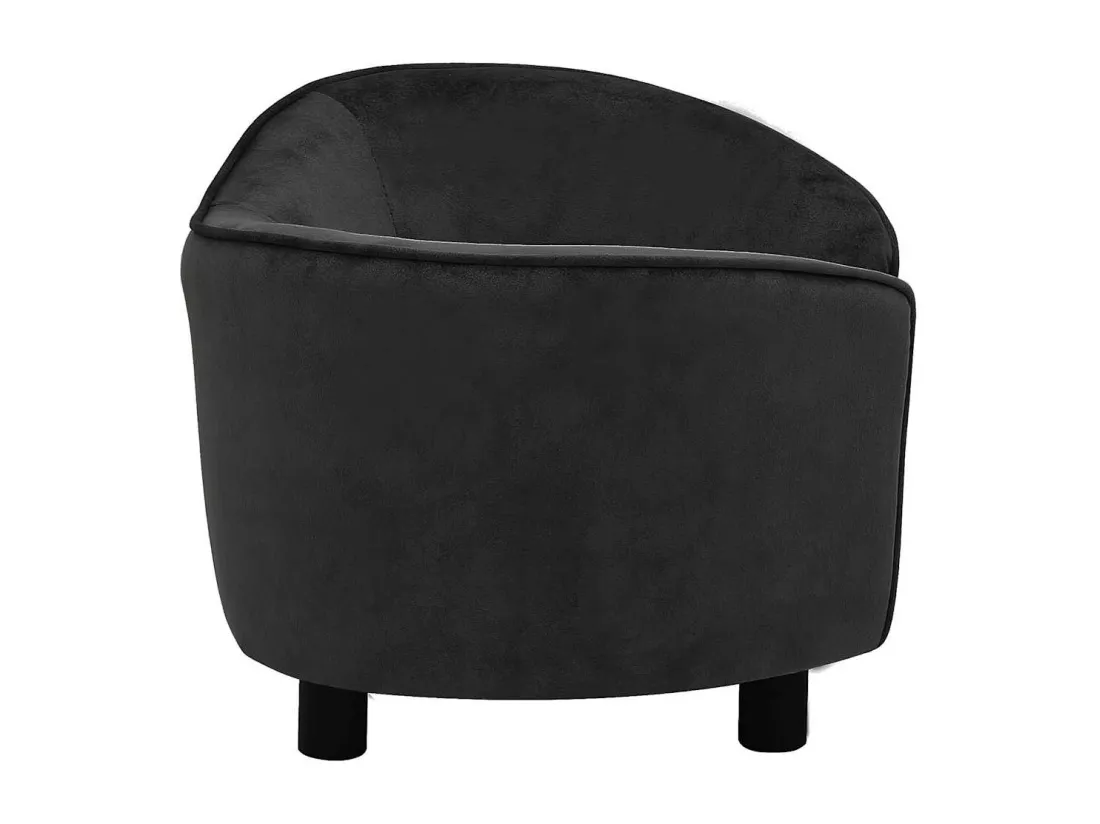 Canapé pour chien Noir 69x49x40 cm Peluche