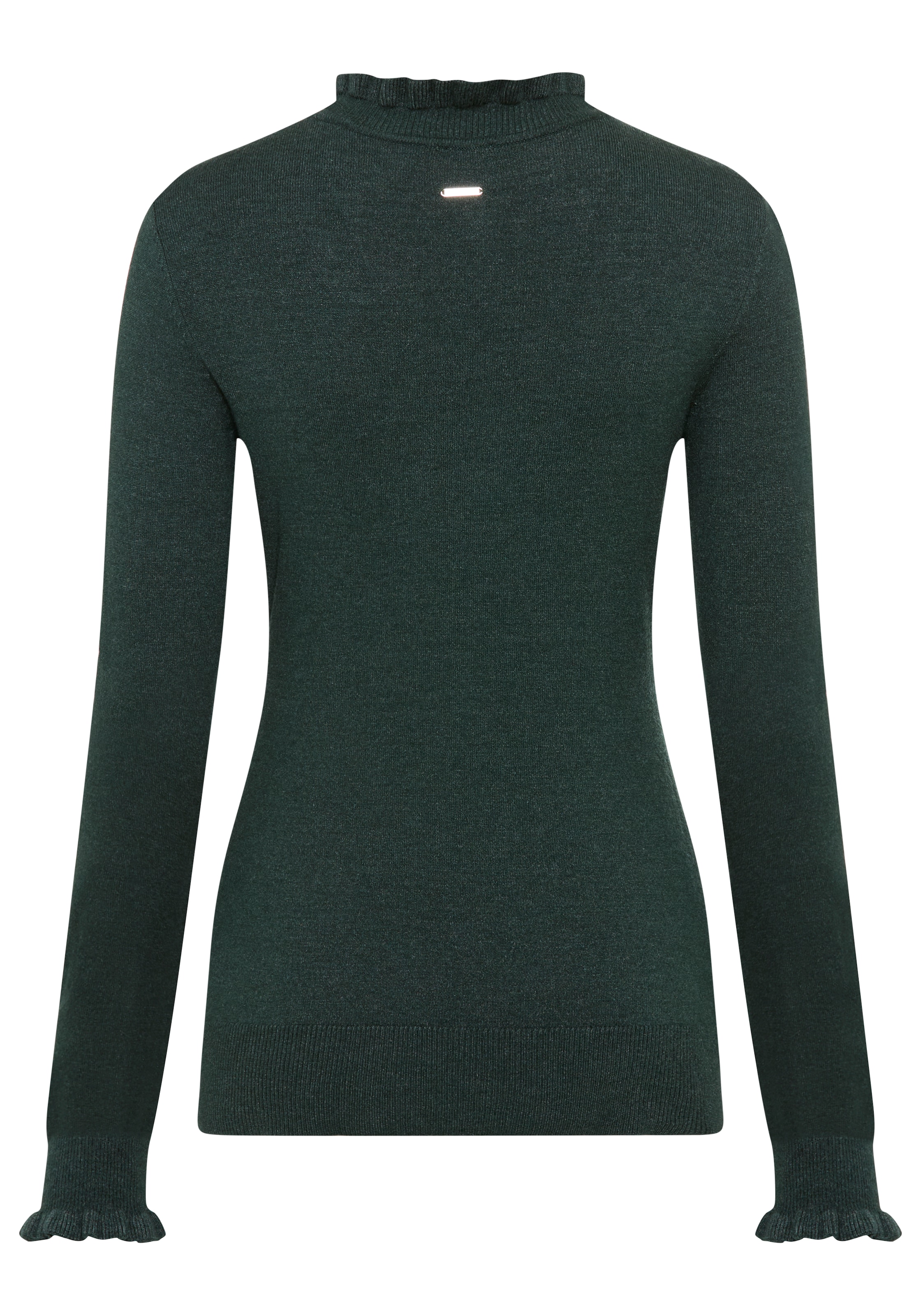Laura Scott Stehkragenpullover , kuscheliger Winterstrick mit süssem Volant-Ausschnitt