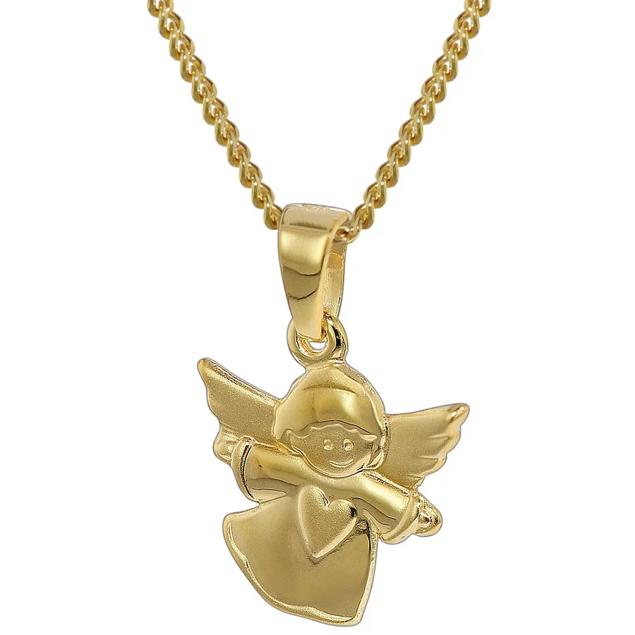 trendor Gold Anhänger Engelchen und Kette für Kinder gold