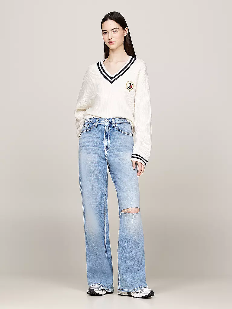 TOMMY JEANS Pullover  weiss