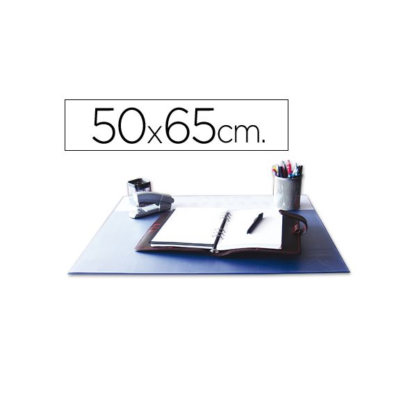 Q-Connect Base Secretária PVC 500x650mm Azul - KF26807