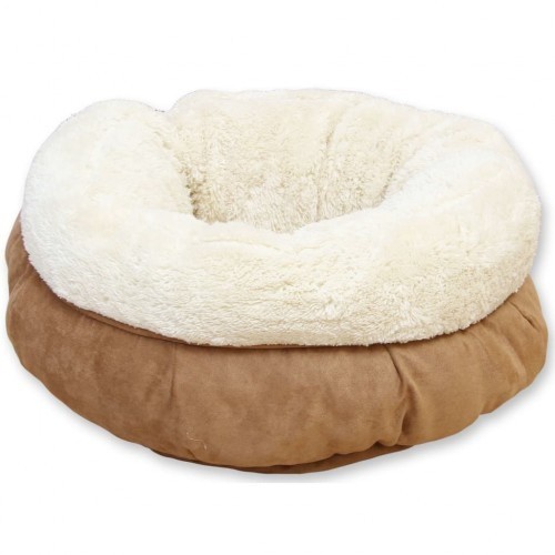 Cama redonda para animais de estimação, marrom