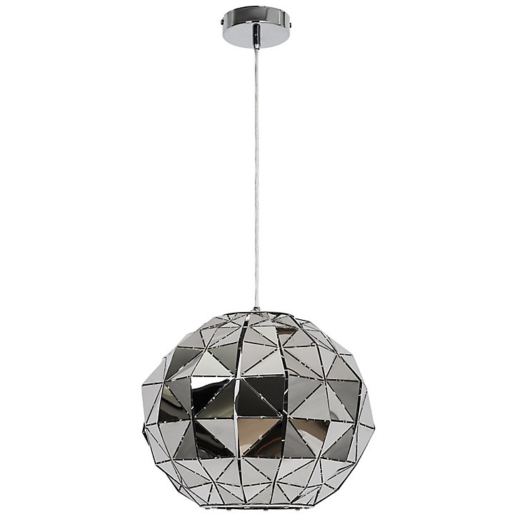 Suspension Edasich GoodHome E27 argent brillant gris
