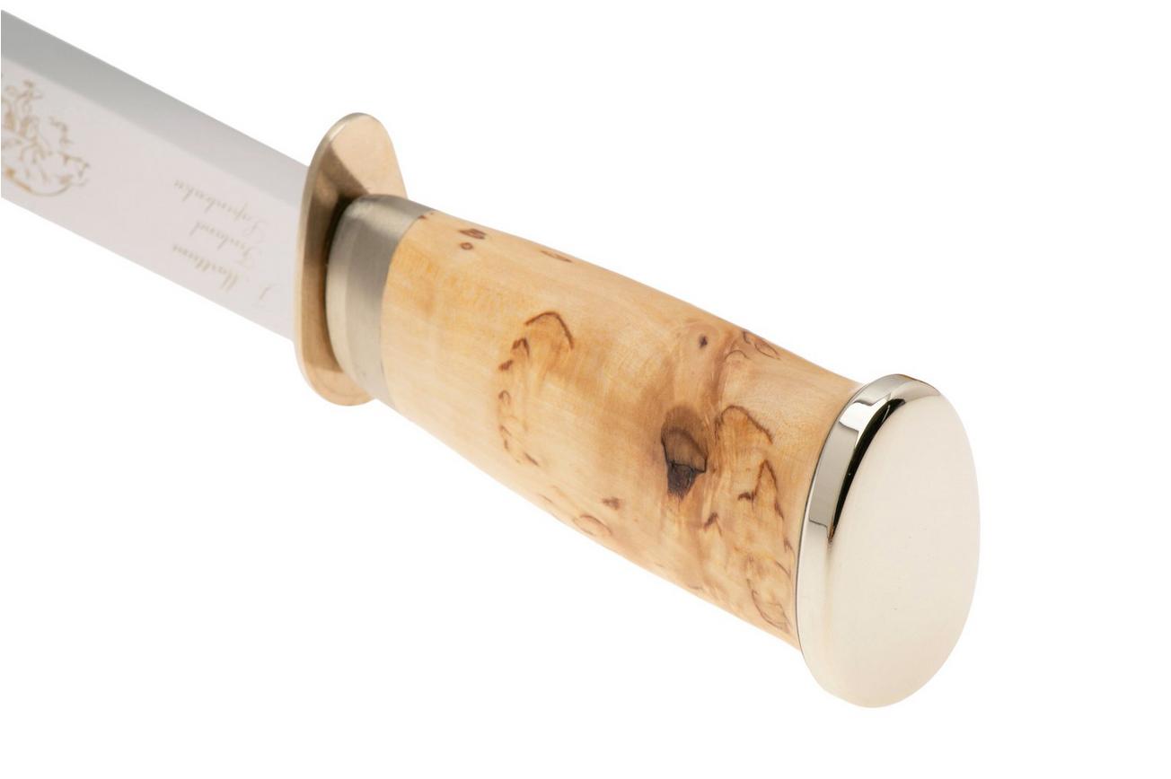 Marttiini Lapp 255010 Stainless, Curly Birch, vaststaand mes