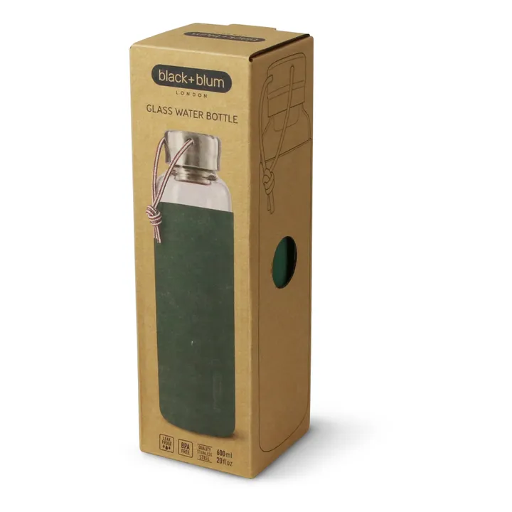 Black + Blum Gourde en verre borosilicate- 600 ml | Olive