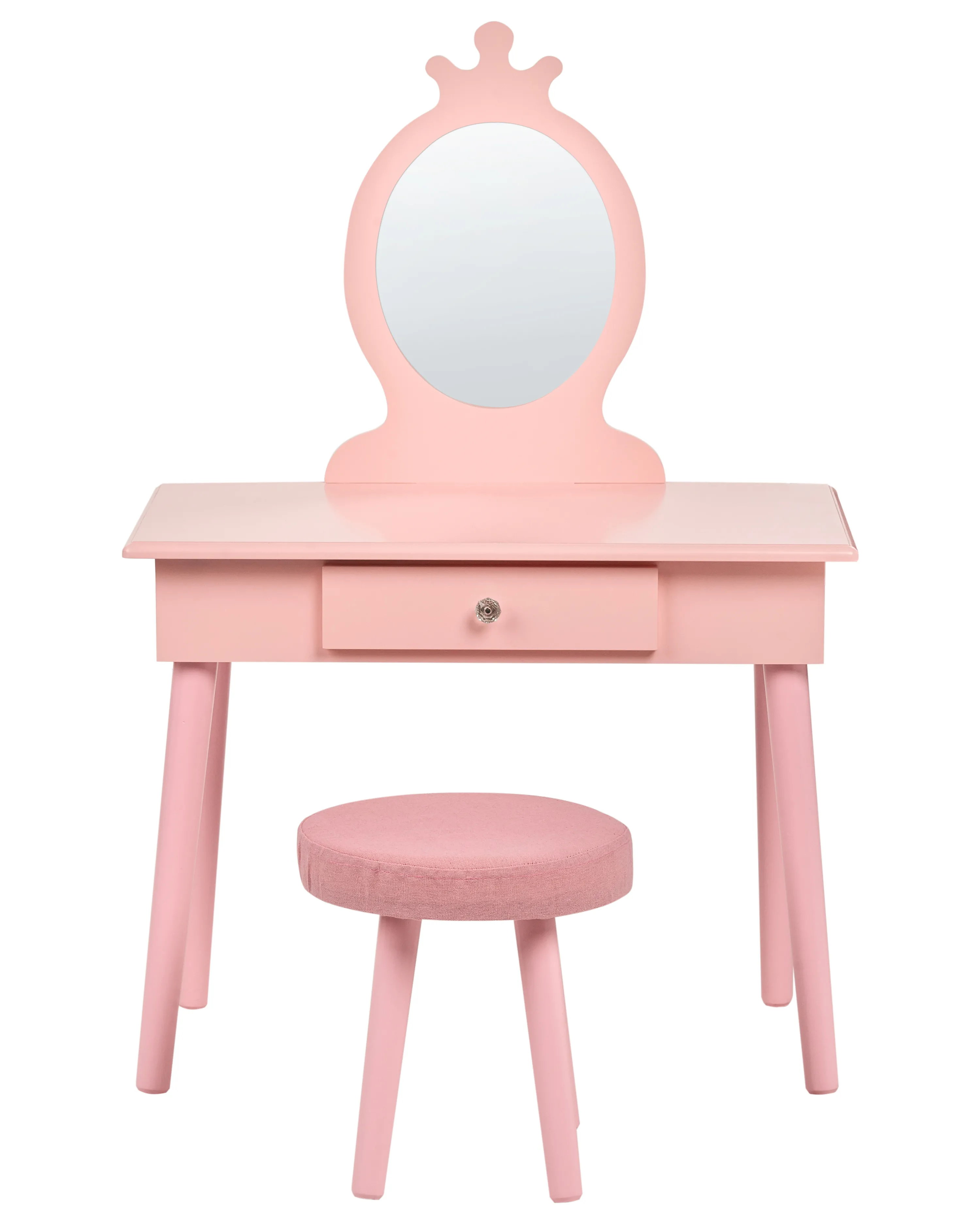 Kinderkaptafel met krukje MARGIE Roze