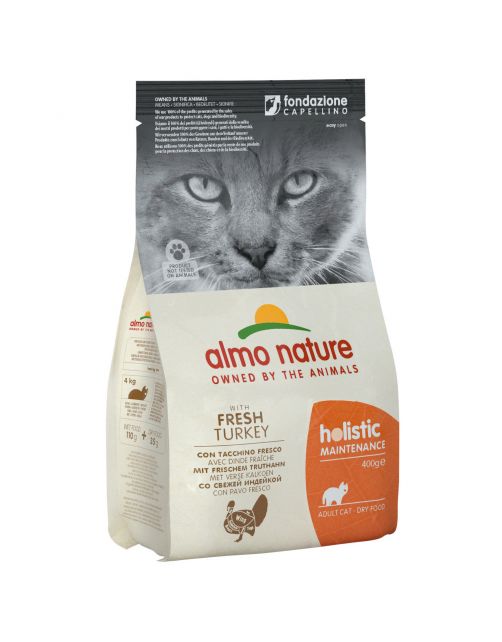 Almo Nature Cat Holistic Adult - Kattenvoer - Kalkoen Rijst 400 g Holistic