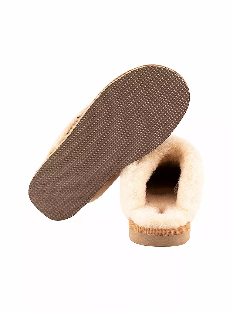 SHEPHERD OF SWEDEN Hausschuhe - Slipper Jessica leo chestnut camel