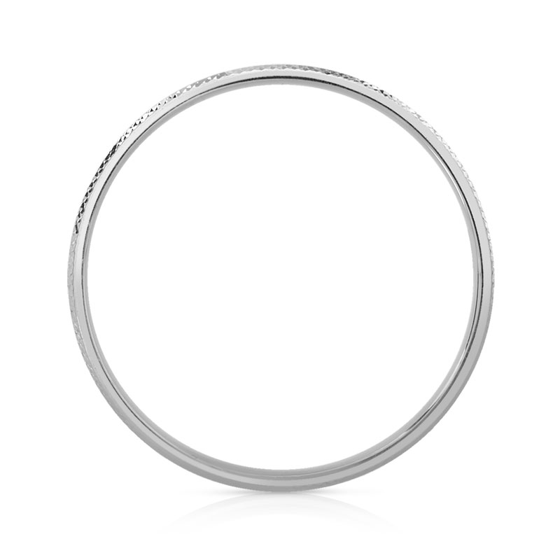 Alliance or blanc 375 facetté sur bord 3 mm