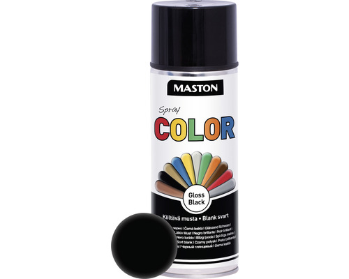 Maston Color glanzende zwarte spuitverf 400 ml