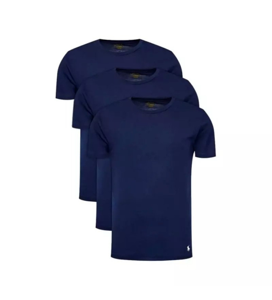 Conjunto de 3 camisetas azuis Ralph Lauren