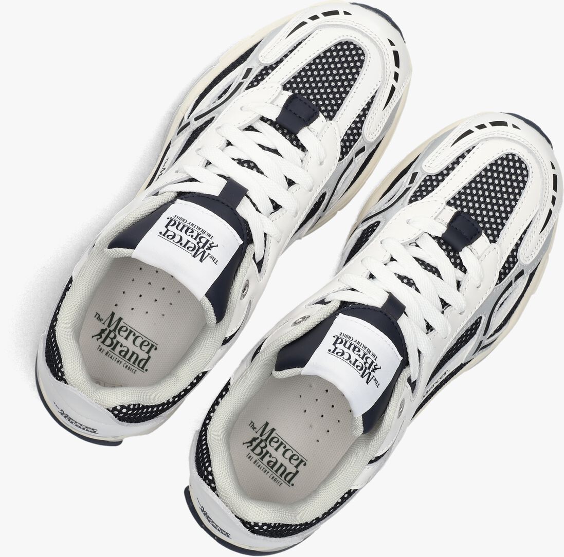 witte mercer amsterdam lage sneakers the re-run white silver