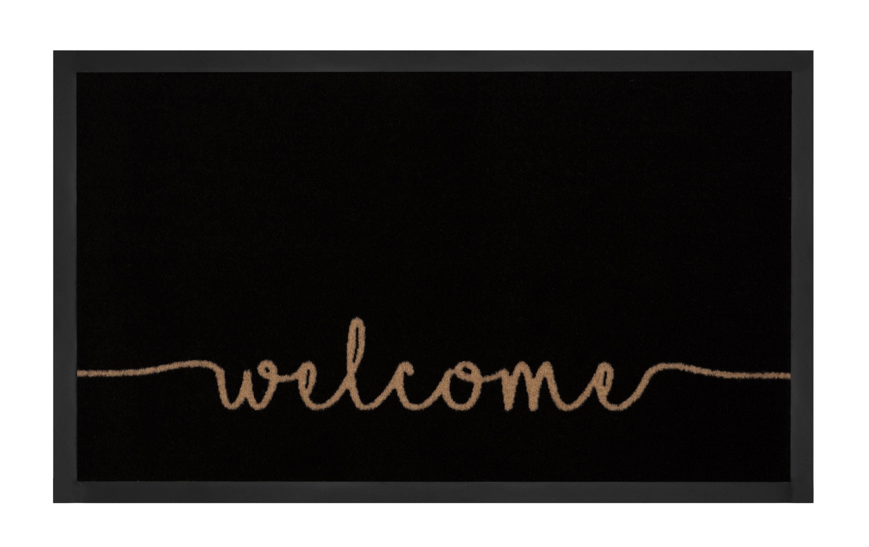 Welcome 45 cm x 75 cm, Anthrazit/BeigeTürmatte