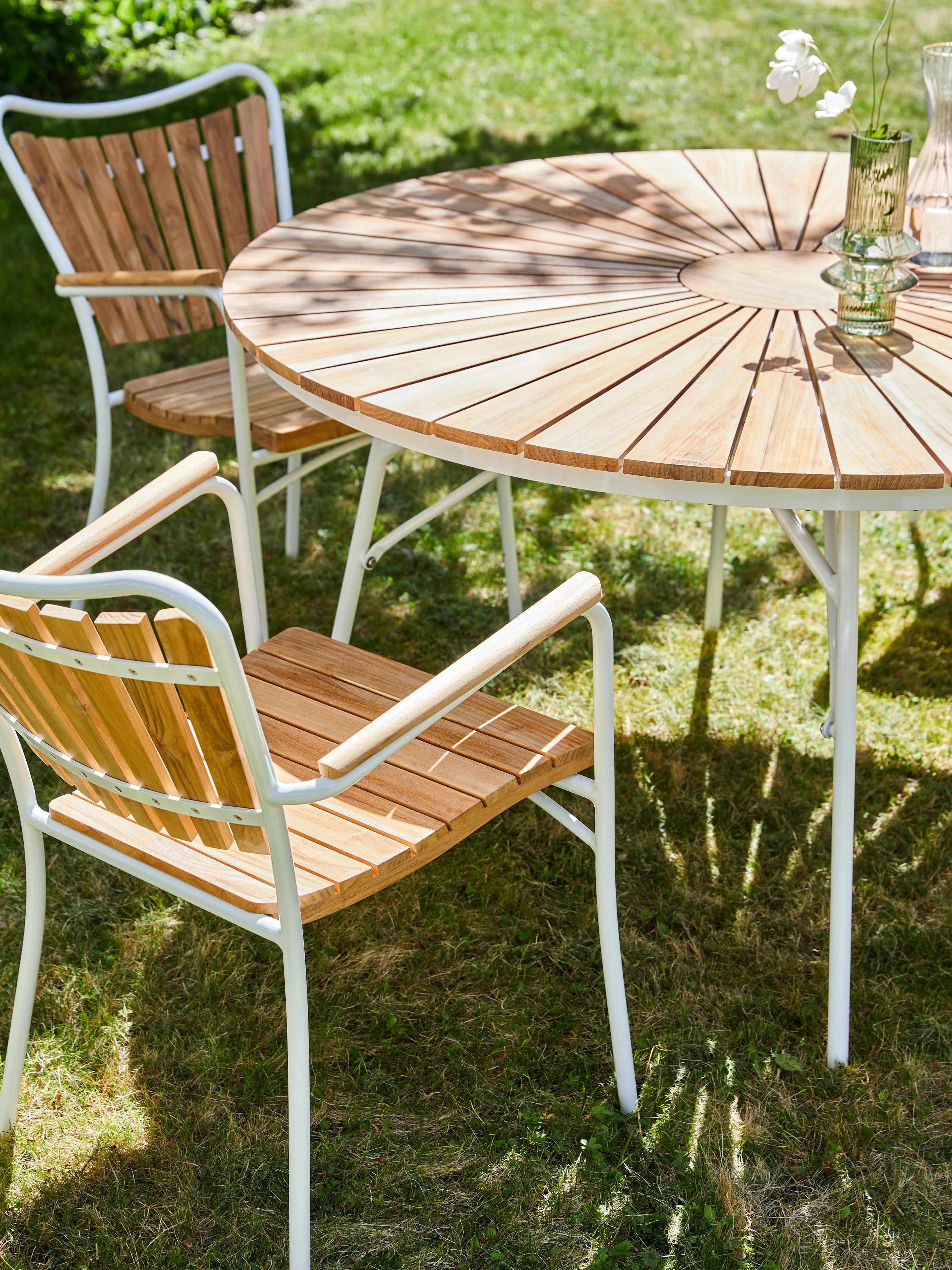 Tuinstoelen Ellen van teakhout, 2 stuks